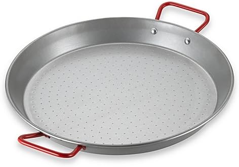 Denmark 15-Inch Paella Pan, Pan can be used in the oven or on the stovetop, and is wide and shallow so you can even use it as a serving dish