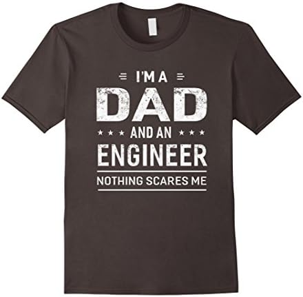 Mens I'm A Dad And Engineer T-shirt For Men Father Funny Gift Large Asphalt