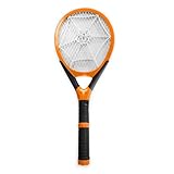 Fly Zapper by Aspectek - Rechargeable Handheld Insect Zapper for Mosquitos, Flies, Wasps - Detachable Flash Light