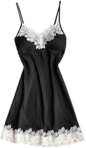 JFLYOU Charming Lingerie for Women Plus Size Satin Sleepwear Nightgown Nightdress
