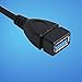 6-Inch USB Extension Cable, 90-Degree USB 3.0 Male to Female, Short USB A Down Angle Cable Black