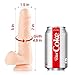 Realistic Dildo, Bendable 7 Inch G-Spot Premium TPE Silicone Penis Dong with Suction Cup for Women, Sex Toy for Female Masturbation