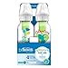 Dr. Brown's Natural Flow Anti-Colic Options+ Narrow Baby Bottle, Dream Adventure, 8 oz/250 mL, with Level 1 Slow Flow Nipple, 0m+, 4 Count (Pack of 1)