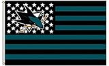 San Jose Sharks 3x5ft Stars and Stripes Flag Sharks -Nation