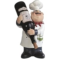 George S. Chen Imports SS-G-65009 Chef Wine Holder, 14.25"