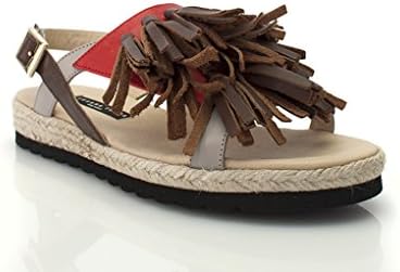 Susan Traca Brown Kilty Flat Espdrille Sandal