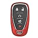 Red TPU Key Cover Case Fob Glove Holder for Chevrolet 2017 2018 2019 2020 2021 2022 2023 2024 Chevy Malibu Camaro Cruze Traverse Spark Sonic Bolt Equinox HYQ4EA