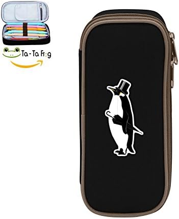 A Well Dressed Villain Pen Case - Pen Pencil Case Large Capacity Stationery Box multi-function Storage Bag For Children-Black