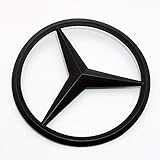 US85 Direct Mercedes-Benz Luggage Lid Adhesive Nameplate Star Logo Trunk Rear Emblem W205 Modified C-Class C 300 C43 C 63 S C 450 Sedan (Matte Black)