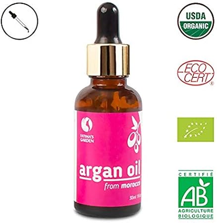 Amazon ファティマの庭 100 オーガニックアルガンオイル 顔 髪 ボディ 爪 保湿 コールドプレス 純粋な 処女 保湿 柔らかく 輝きと透明な肌 髪30ml 1 Fl Oz Fatima S Garden フェイスオイル 通販