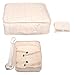 Vercord 8 Set Travel Packing Pods Luggage Organizers Cubes with Laundry Bags Accessories, Creamy White