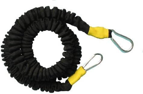 TAP Bungee Cord with Padded Resistance Belt, Yellow, 10-30-Feet