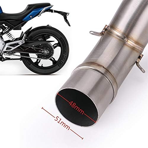 Motorcycle Modified Exhaust Pipe/Stainless Steel Middle Section Exhaust Pipe For BMW G310GS G310R 2016-2018 Silver