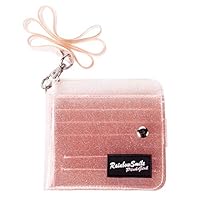 STEAMEDBUN Clear Jelly Wallet Transparent Bifold Neck Lanyard Wallets for Photocards