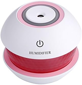 Menschwear Portable USB Ultrasonic Air Humidifier 7 Color Changing LED Night Light Home, Office Pink