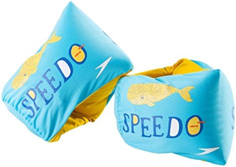 Begin to Swim, Soft Fabric Armbands with Multiple Air Chambers for Kids Ages 2-12 years old, Green and Yellow