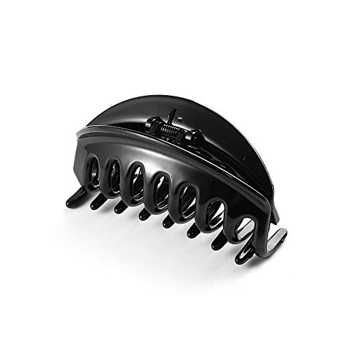 Rosette Hair Premium Chic Styling Hair Claw Clip, Strong Holding Power Hair Clips Clamps Indoor Outdoor Hair Grip Hairpins Hairgrip for Women and Girls Hair Barrettes For Thick Hair (Black)