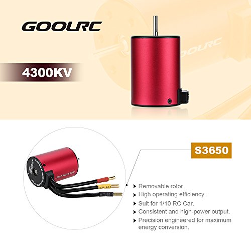 GoolRC S3650 4300KV Sensorless Brushless Motor for 1/10 RC Car