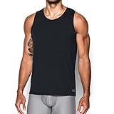 Under Armour Men's Core Tank, Black/Steel, Large