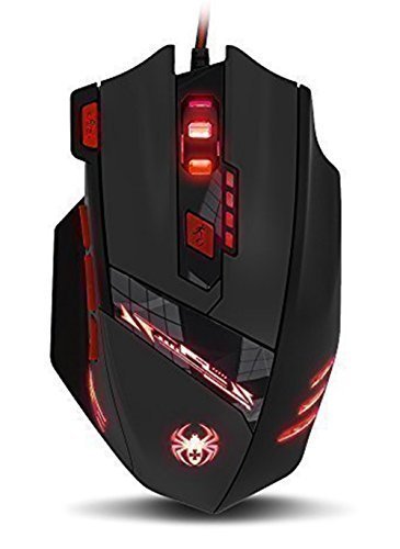Zelotes Computer Mouse Gaming Mouse Optical PC Mouse Wired USB Connection with 8 Buttons 9200 DPI-Black Zelotes Computer Mouse Gaming Mouse Optical PC Mouse Wired USB Connection with 8 Buttons 9200 DPI-Black