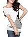 Allegra K Women Boat Neck Short Sleeve Color Block Tee Shirts, White, Small / US 6