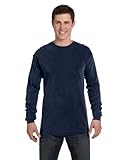 Comfort Colors Ringspun Garment-Dyed Long-Sleeve T-Shirt, XL, TRUE NAVY