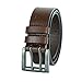 Levi's Men's Leather Work Belt - Heavy Duty Wide Strap With Silver Double Prong Buckle primary