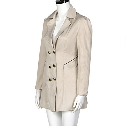 image for Clearance! Napoo Fashion Women Lapel Neck Double Button Winter Warm Tr