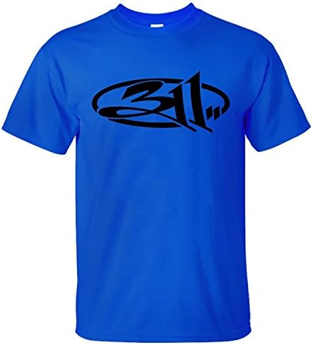 MVYE Men's 311 Band Logo T Shirt Cotton blue XXL