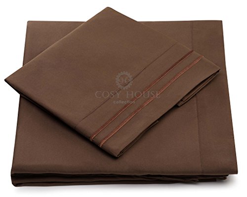 California King Bed Sheets - Chocolate Luxury Sheet Set