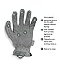 Mechanix Wear: FastFit Tactical Gloves with Elastic Cuff for Secure Fit, Work Gloves with Flexible Grip for Multi-Purpose Use, Durable Touchscreen Capable Safety Gloves for Men (Grey, Medium)