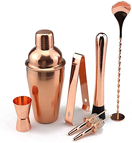 7-teiliges Kupfer-beschichtetes Bartender-Kit, Pariser Cocktail-Mixology-Set mit Shaker-Jigger-Bar-Löffel-Muddler… – Bild 6