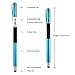 Mixoo 2-in-1 High Precision Stylus (Disc & Fiber Tips 2 in 1 Series), Extra with 3 Replaceable Tips, Compatible with Capacitive Touch Screen Devices (Blue)