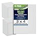 U.S. Art Supply 3x4 Mini Canvases for Painting, 12 Pack Bulk Small Stretched Artist Canvas Professional Primed - Ideal for Arts & Crafts