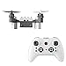 Rabing Foldable RC Drone FPV Wifi RC Quadcopter Altitude Hold Remote Control Drone with 0.3MP HD 720P Camera RC Helicopter(Black) (White)