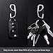 3 Pack Leather Keychain for Men and Women Heavy Duty Car Key Rings Stainless Steel Key