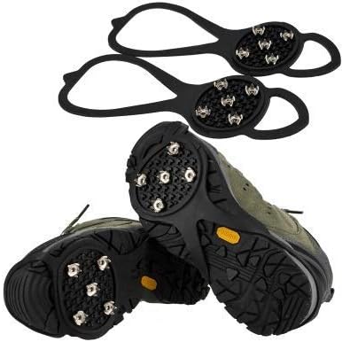 アイゼン 滑り止め 靴 雪 氷 靴底取り付け型 スパイク 転倒防止 簡単装着 便利 雪道 凍結道路 通勤 通学 かんじき