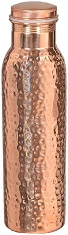 LE CASTLE Hammered Copper Stylish Bottle Joint Free With Ayurvedic Benefitedpure & Leak Proof