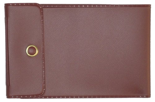 Dark Burgundy Vinyl Checkbook Cover for End-Stub Wallet Checks