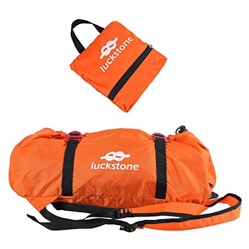 FREAHAP R Climbing Rope Bag Climbing Gear Bag for Mountaineering Ice Climbing Oxford Backpack with Rope Mat Orange