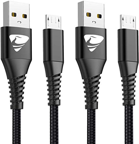Micro USB Cable Yosou Fast Charging Cord Android 6FT 2Pack Charger Cable Nylon Braided Phone Charger Cord Compatible with Samsung Galaxy S7 S6 S5 J7 J5 J3 Note 5, LG G4 G3, Moto G4 G5, Tablet, PS4