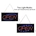 OPEN Sign, Fitnate LED Neon Business OPEN Sign Advertisement Board Electric Display Sign, Two Modes Flashing & Steady Light for Business, Walls, Window, Shop, Bar, Hotel