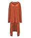 onlypuff Women's Pullover Hoodie Asymmetric Hem Sweatshirts Tunic Tops for Women Solid Color Dress