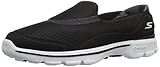 Skechers Performance Womens Go Walk 3 Unfold Walking Shoe, Black/White, 8.5 M US