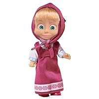 RusToyShop 12cm Toy Doll Masha and the Bear, (4.7 inch) the Famous Cartoon, a Soft Gift, Girl, Birthday