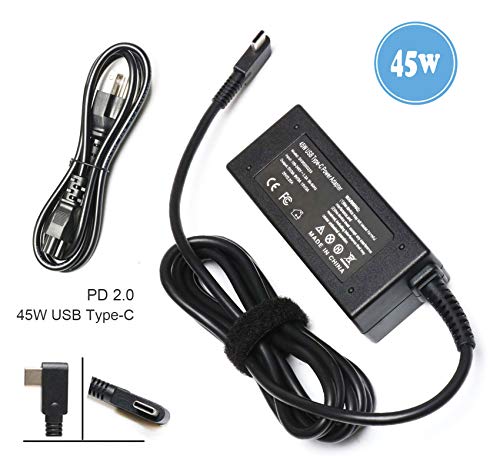 45W USB Type C Charger PD Adapter Power Replacement for HP Spectre x360 13 HP Pavillion X2 TPN-CA01 N8N14AA#ABL; Acer Travelmate B1 Lenovo Yoga 720 910 ThinkPad X1 Yoga5 Pro Power Supply Cord - Thumbnail 7