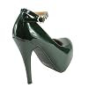 Delicacy-Womens-Sunset-87-Patent-Leatherette-Ankle-Strap-Hidden-Platform-High-Heel-Pumps