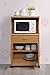 HODEDAH IMPORT Microwave Cart with One Drawer, Two Doors, and Shelf for Storage, Beech