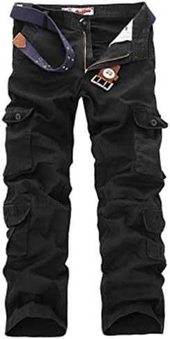 YShowntide New Men Cargo Pants Mens Loose Army Tactical Pants Multi-Pocket Trousers Pantalon Homme Big Size 46 Male Military Overalls back 38