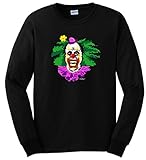 Evil Clown Face Long Sleeve T-Shirt 2XL Black